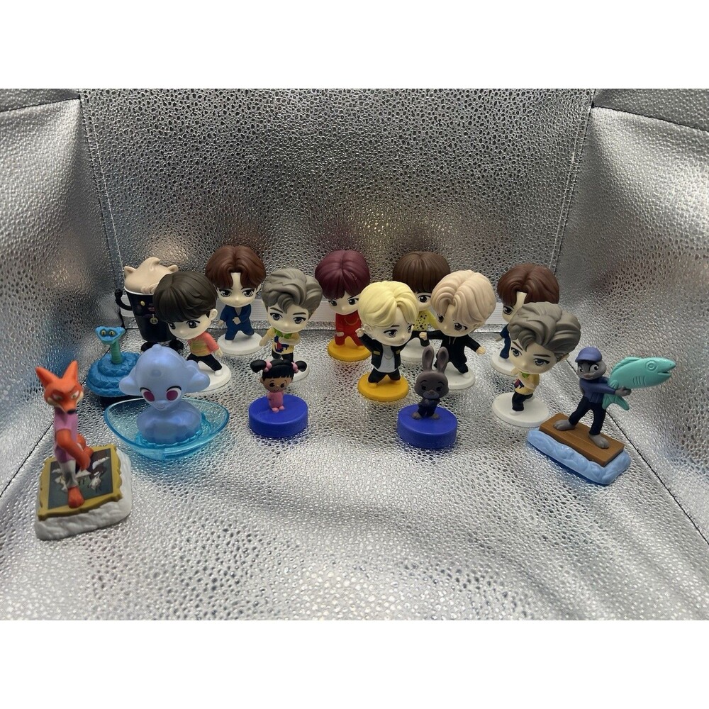 Lot Of 15 McDonald's 2025 Tiny TAN Encore Edition V Happy Meal Toys And 1 Wendys